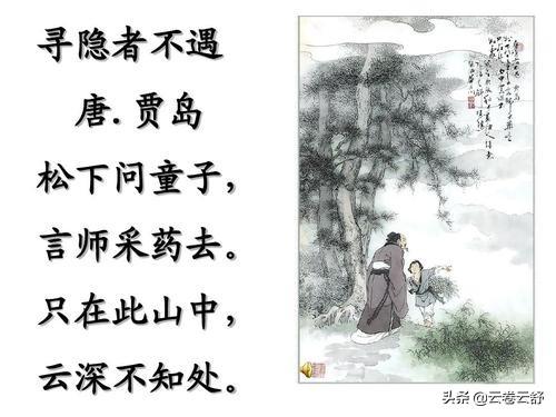 寻隐者不遇贾岛古诗原文（唐诗三百首寻隐者不遇贾岛）